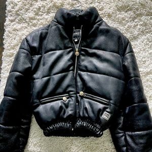 Authentic Versace Ladies Cropped Puffer Jacket